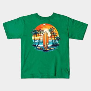 Summer Surfing Kids T-Shirt